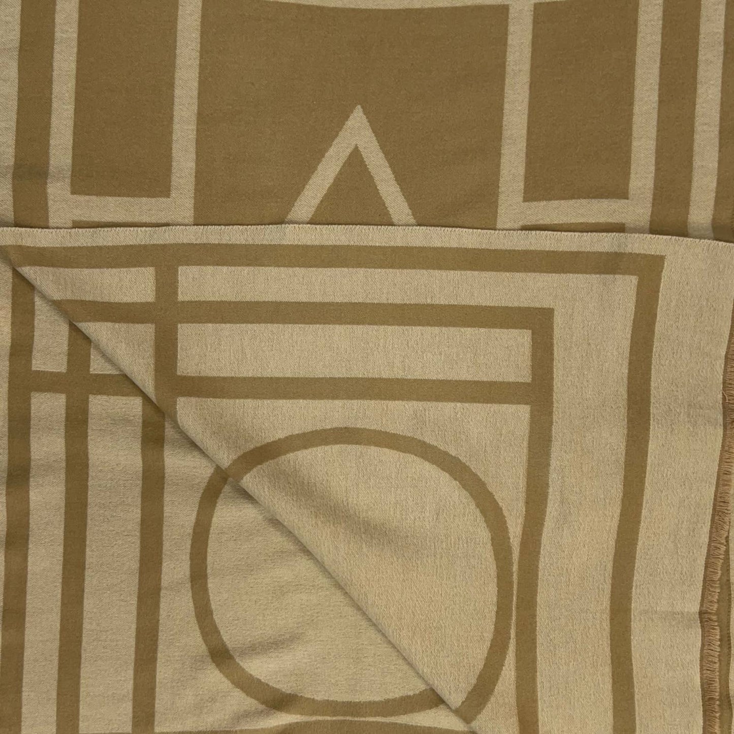 London Scarves - Black Geometric print cashmere blend winter scarf