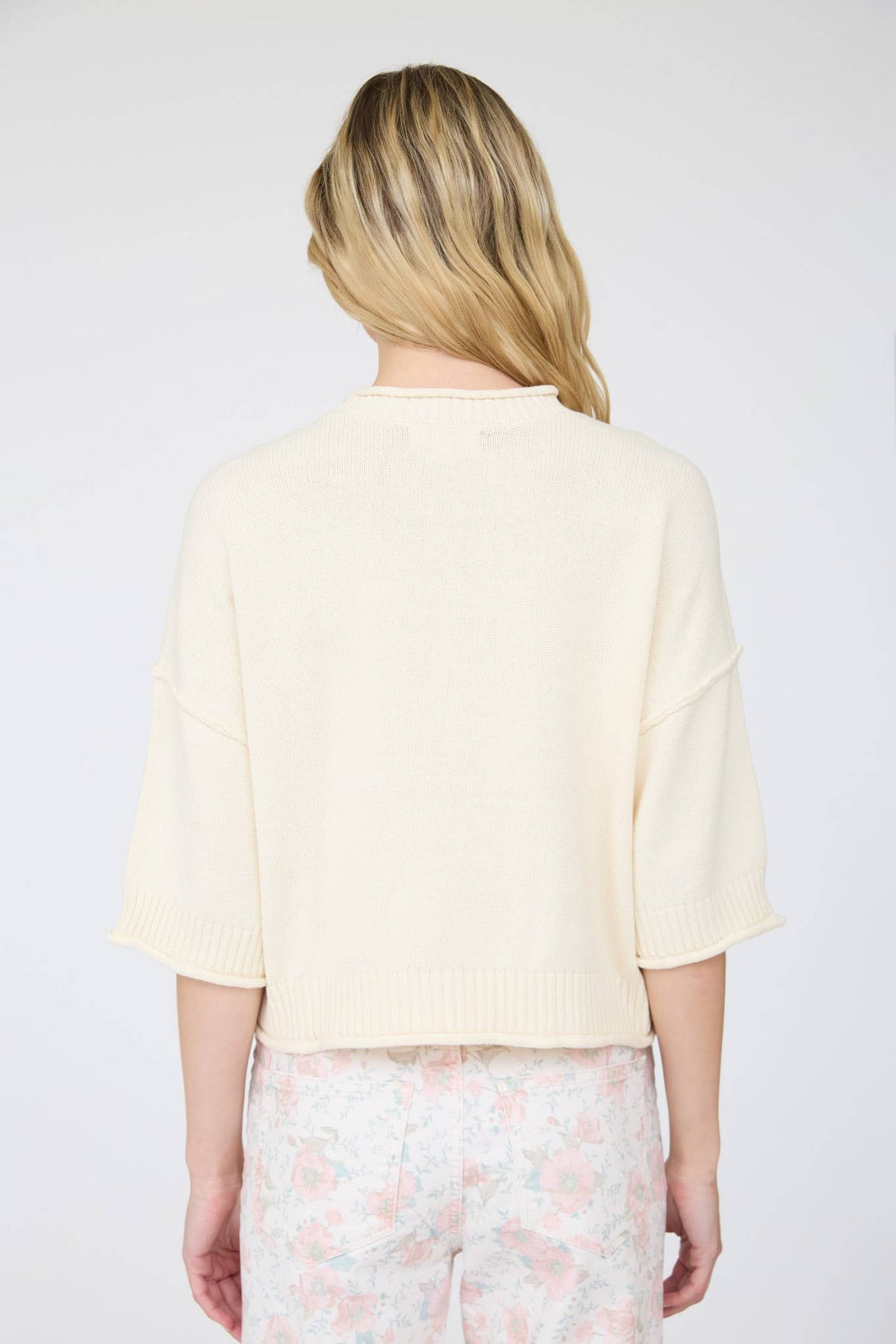 EXPOSED SEAM DROP SHOULDER SHORT SLEEVE PULLOVER - Blu Pepper