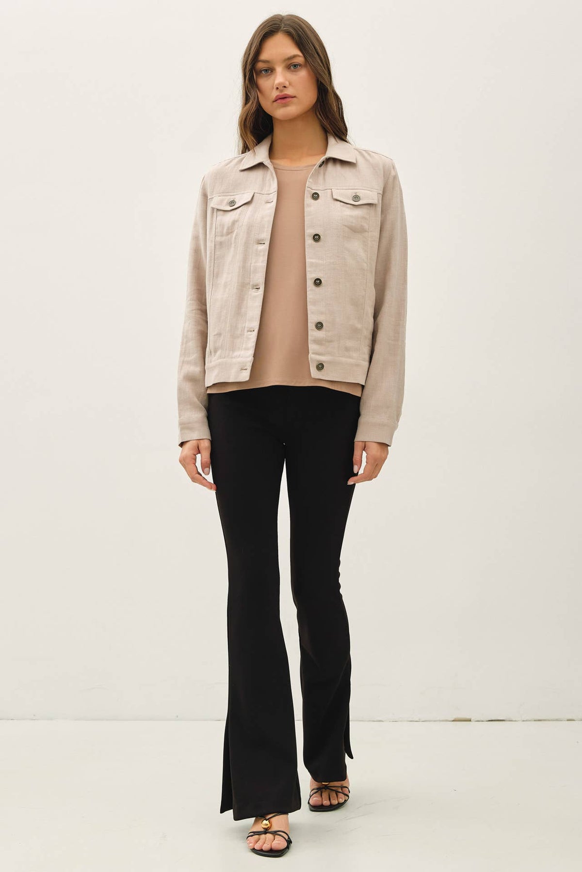 Be Cool - LIGHTWEIGHT LINEN BLEND BUTTONED JACKET