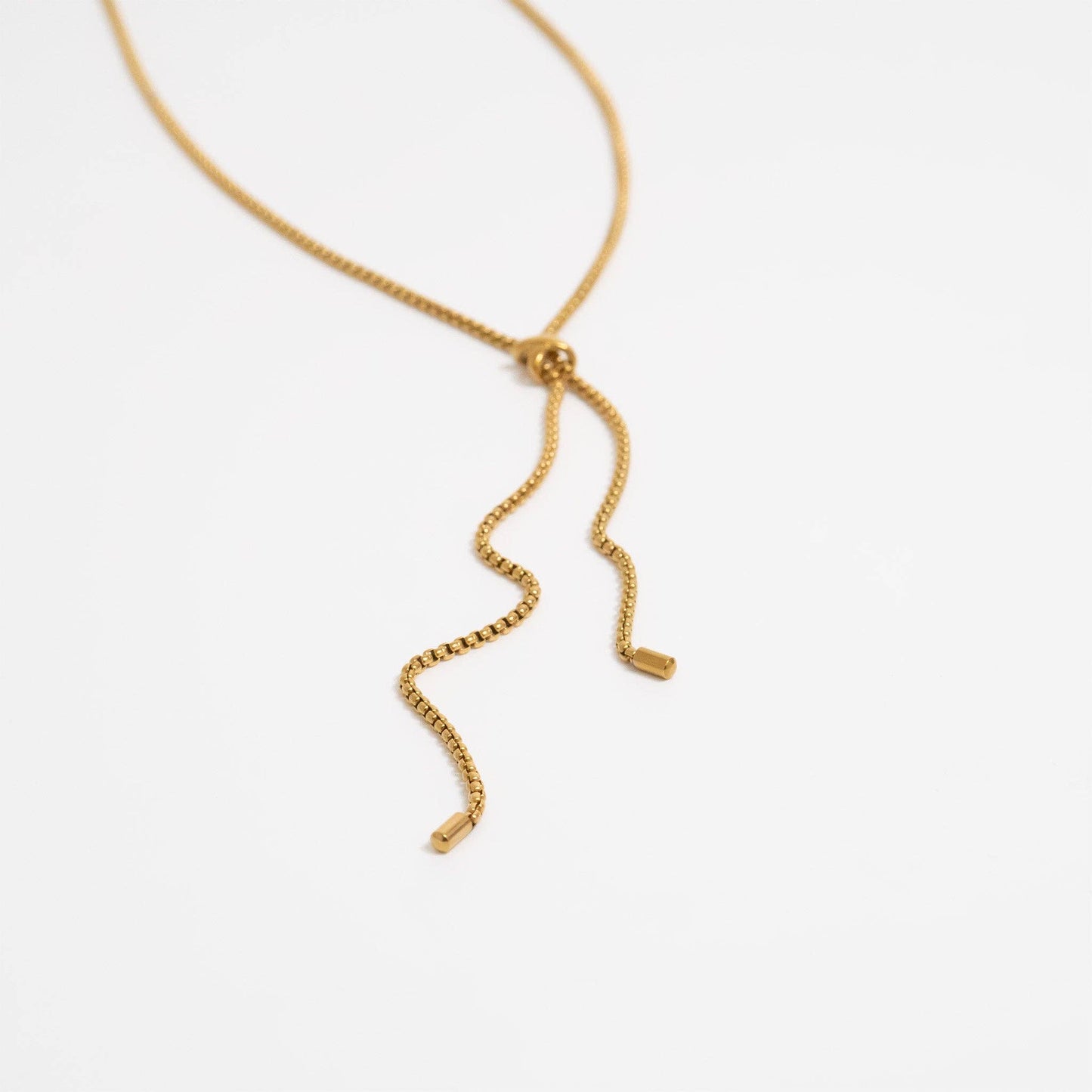 18K Gold PVD Stainless Steel Bolo Necklace