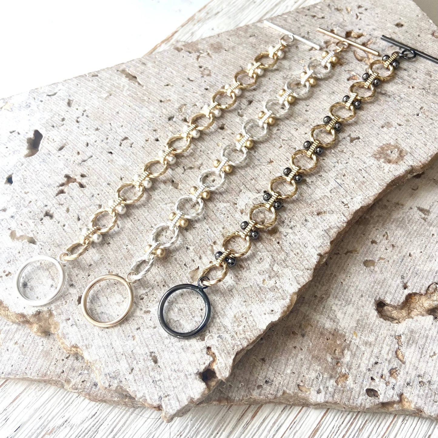 Matte Gold, Silver Bracelets