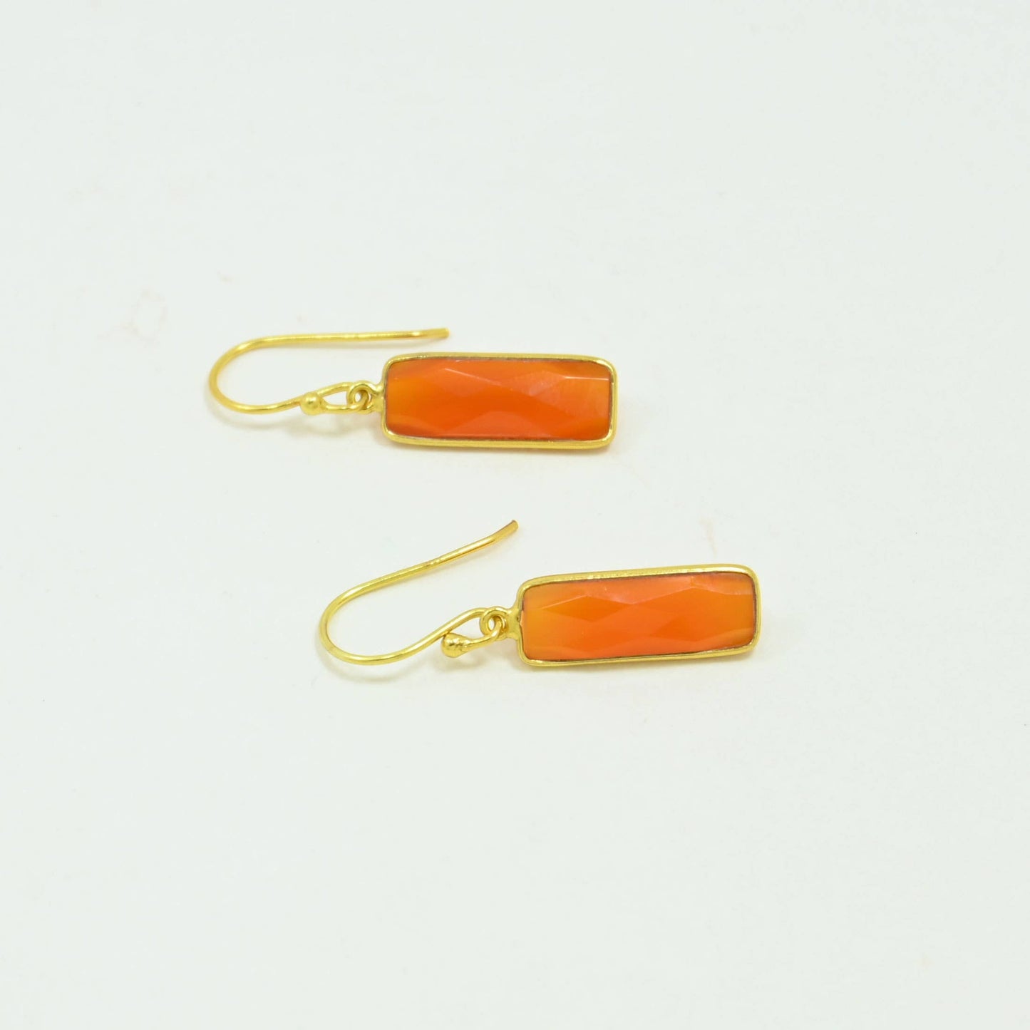 Schmuckoo x Noyre Berlin - Polina Earring Gold Plated Silver 925 - Orange Carnelian