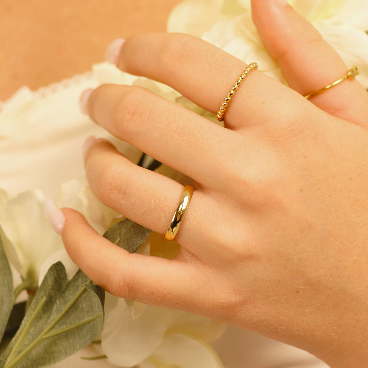 Stainless Steel Blank Gold Ring - WJW