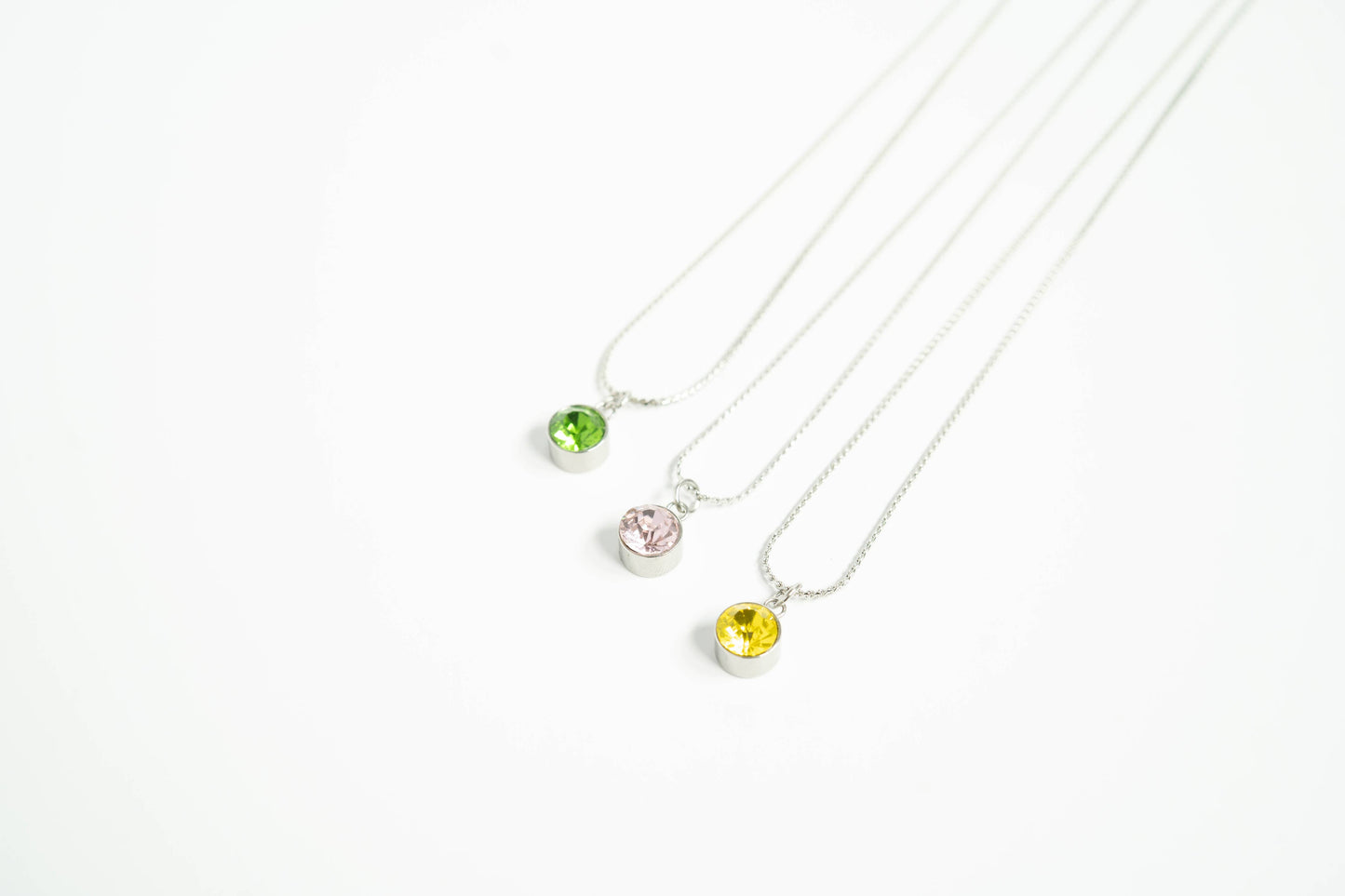 Stainless Steel Round Birthstone Charm (8mm)