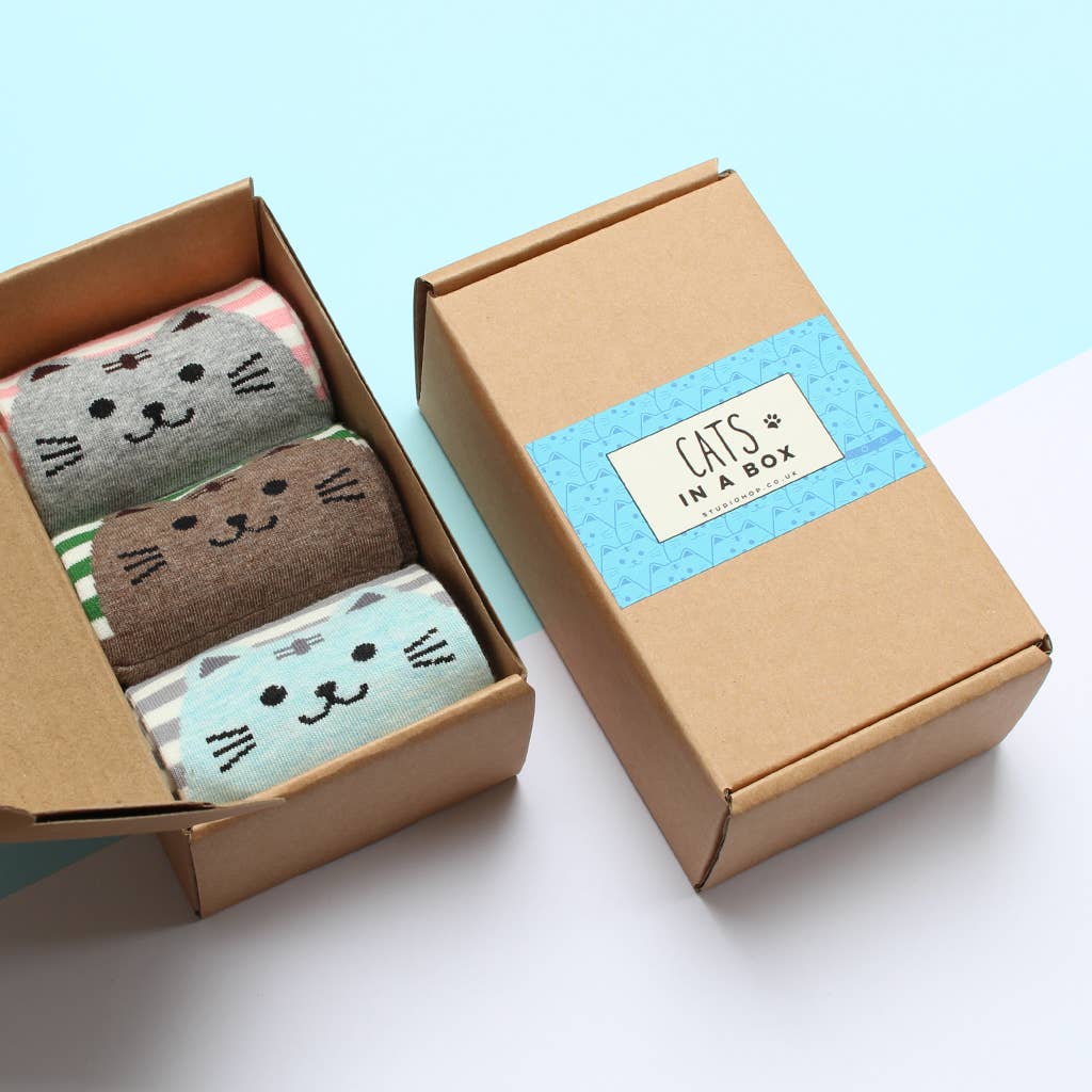 Studio Hop - Cat Socks in a Box