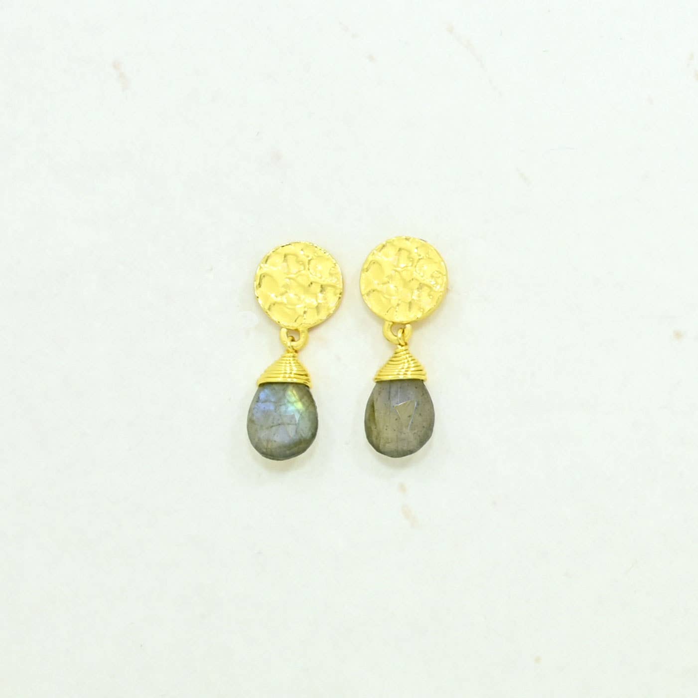 Schmuckoo x Noyre Berlin -  Abigail Earring Gold Plated - Labradorite