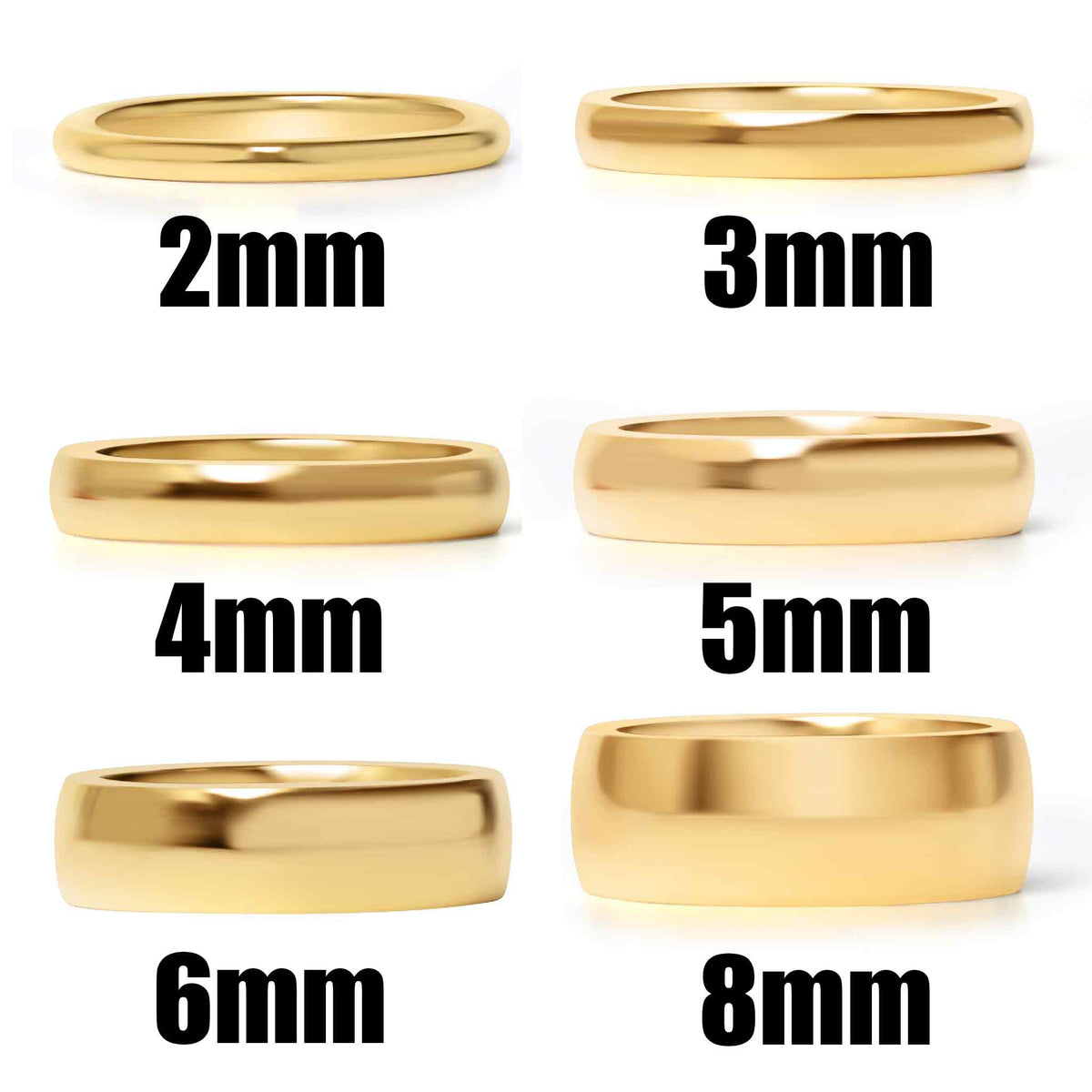Stainless Steel Blank Gold Ring - WJW