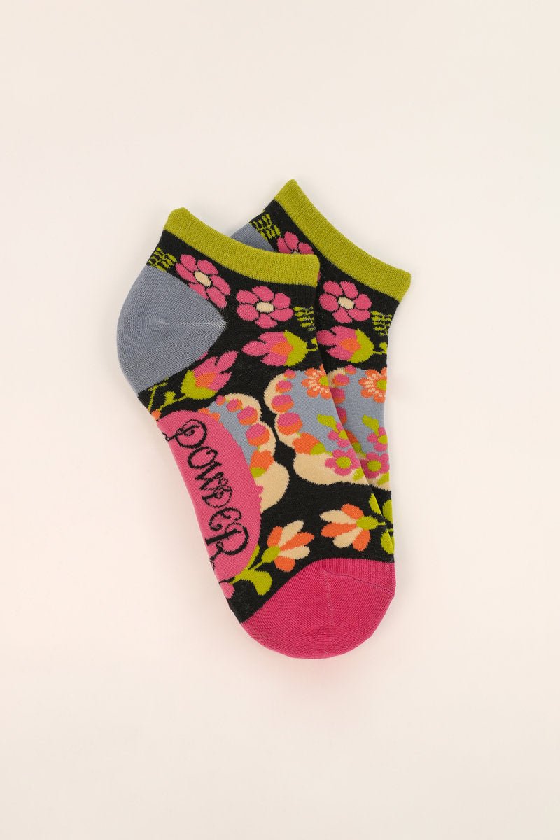 Scandinavian Floral Trainer Socks