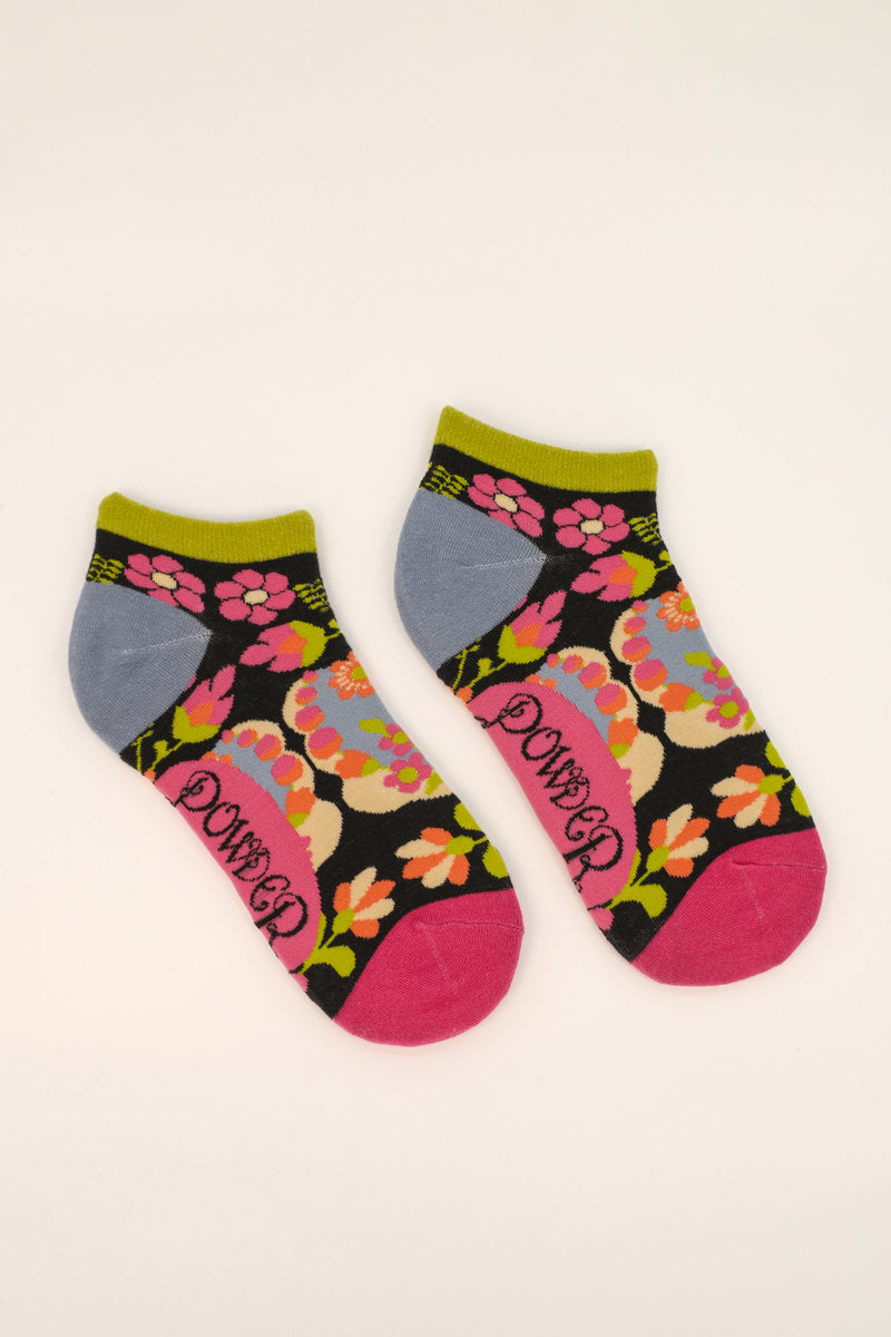 Scandinavian Floral Trainer Socks