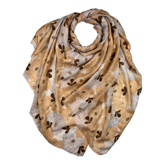 London Scarves - Calendula flower print scarf