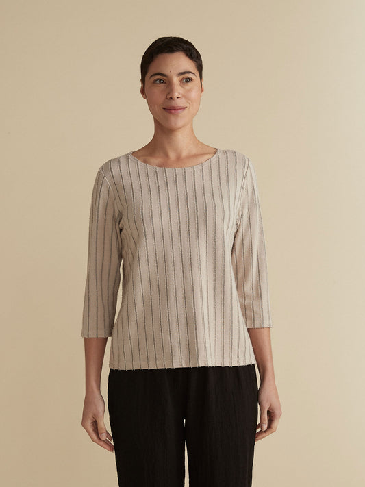 3/4 SLV BOATNECK TEE