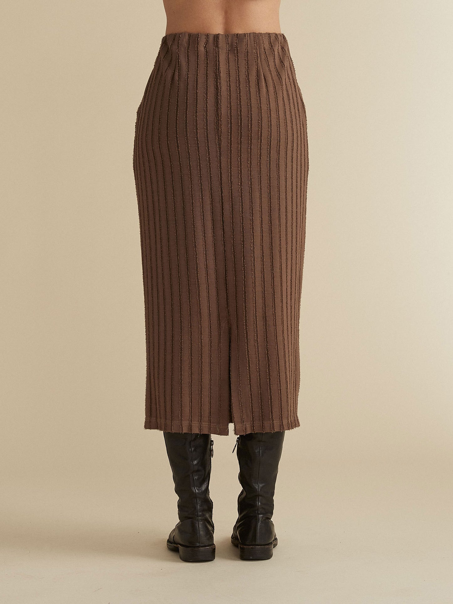 LONG SKIRT - FRAYED STRIPE