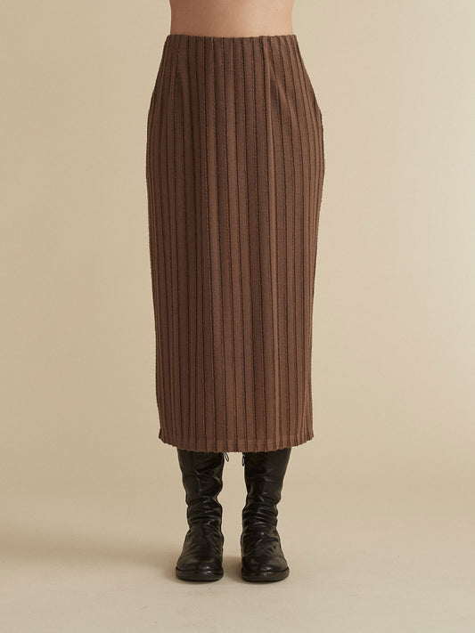 LONG SKIRT - FRAYED STRIPE