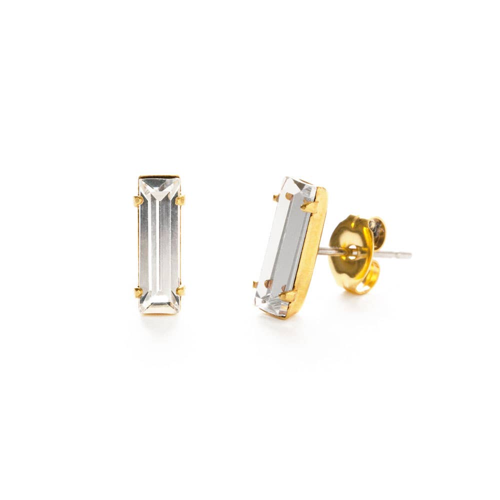 Baguette Stud Earring