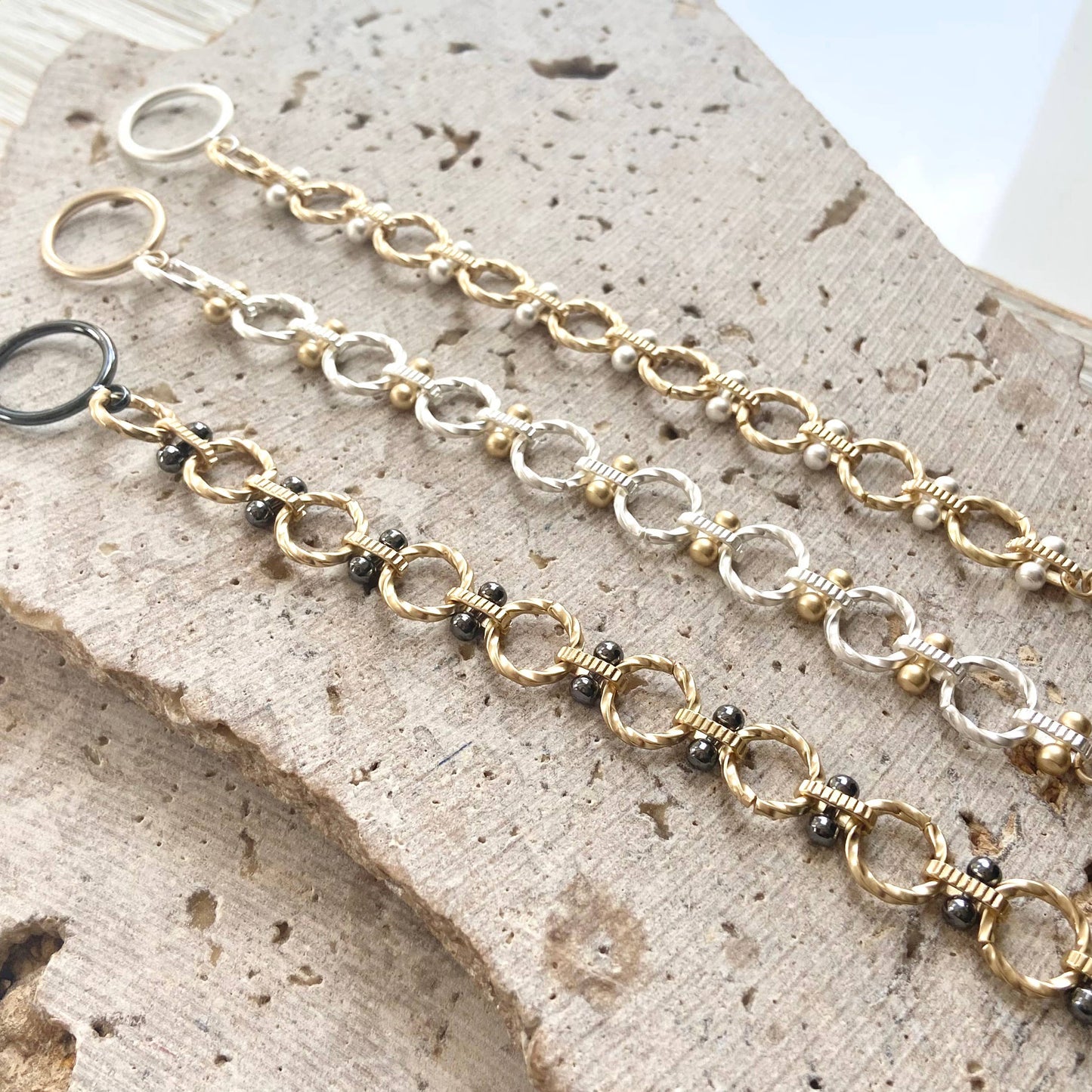 Matte Gold, Silver Bracelets