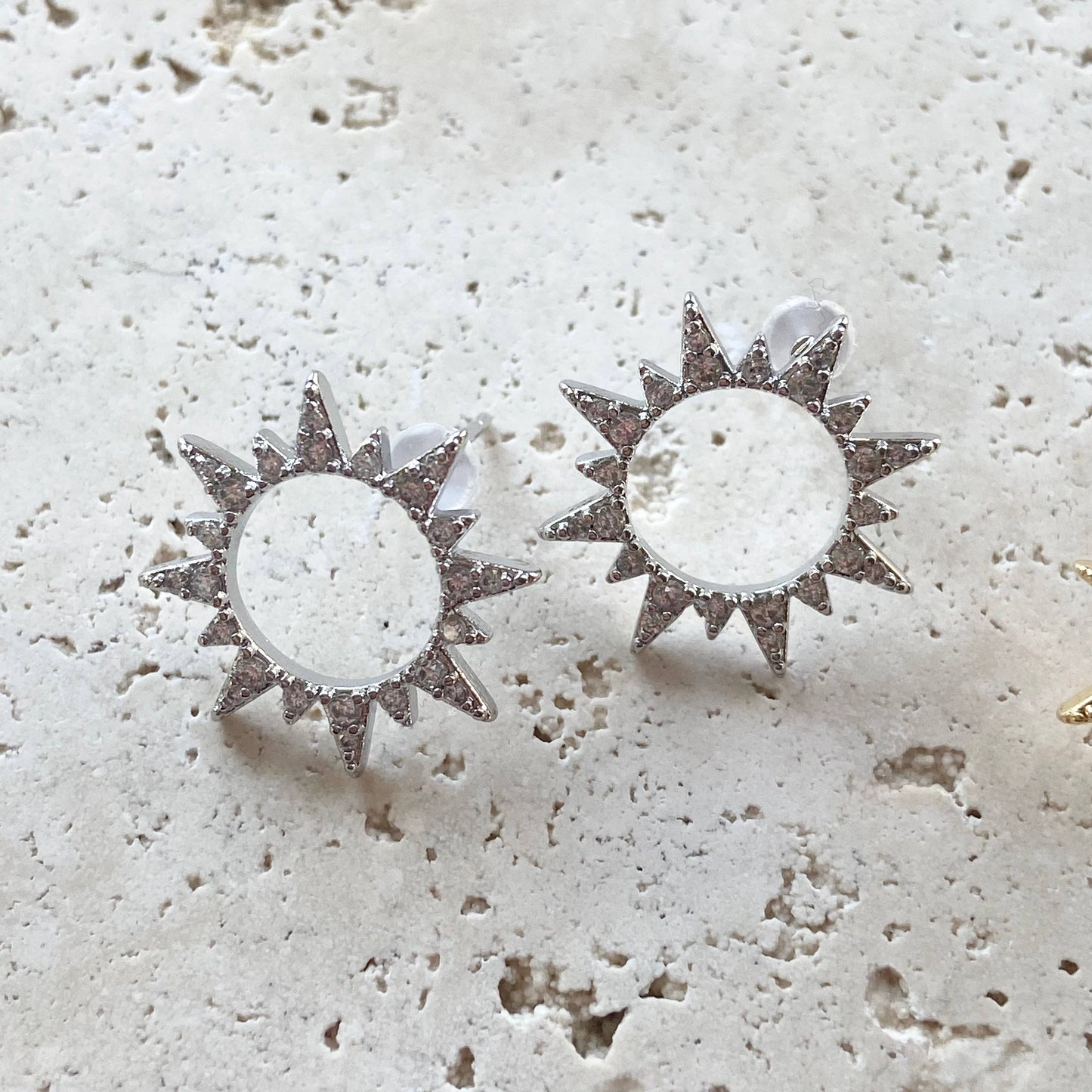 Sun Earrings, Crystal
