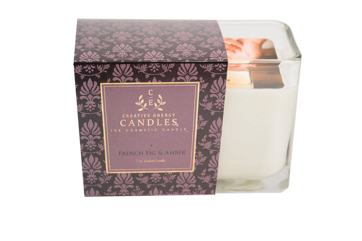 Creative Energy Candles - French Fig & Amber: 2-in-1 Soy Lotion Candle