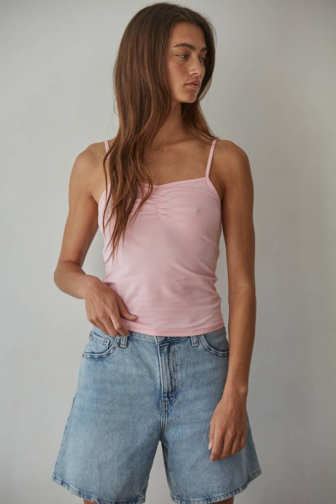 By Together - L8502 | Knit Cotton Spandex Jersey V-Neck Cami Top