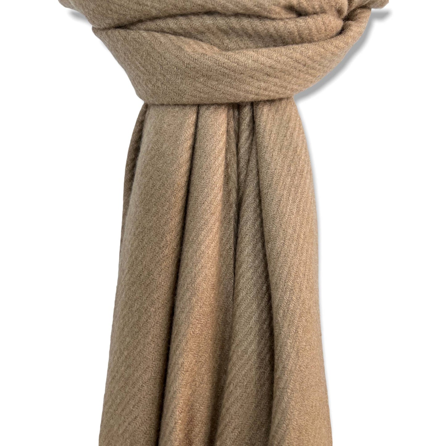 London Scarves - Plain cashmere mix ribbed winter scarf with tassel