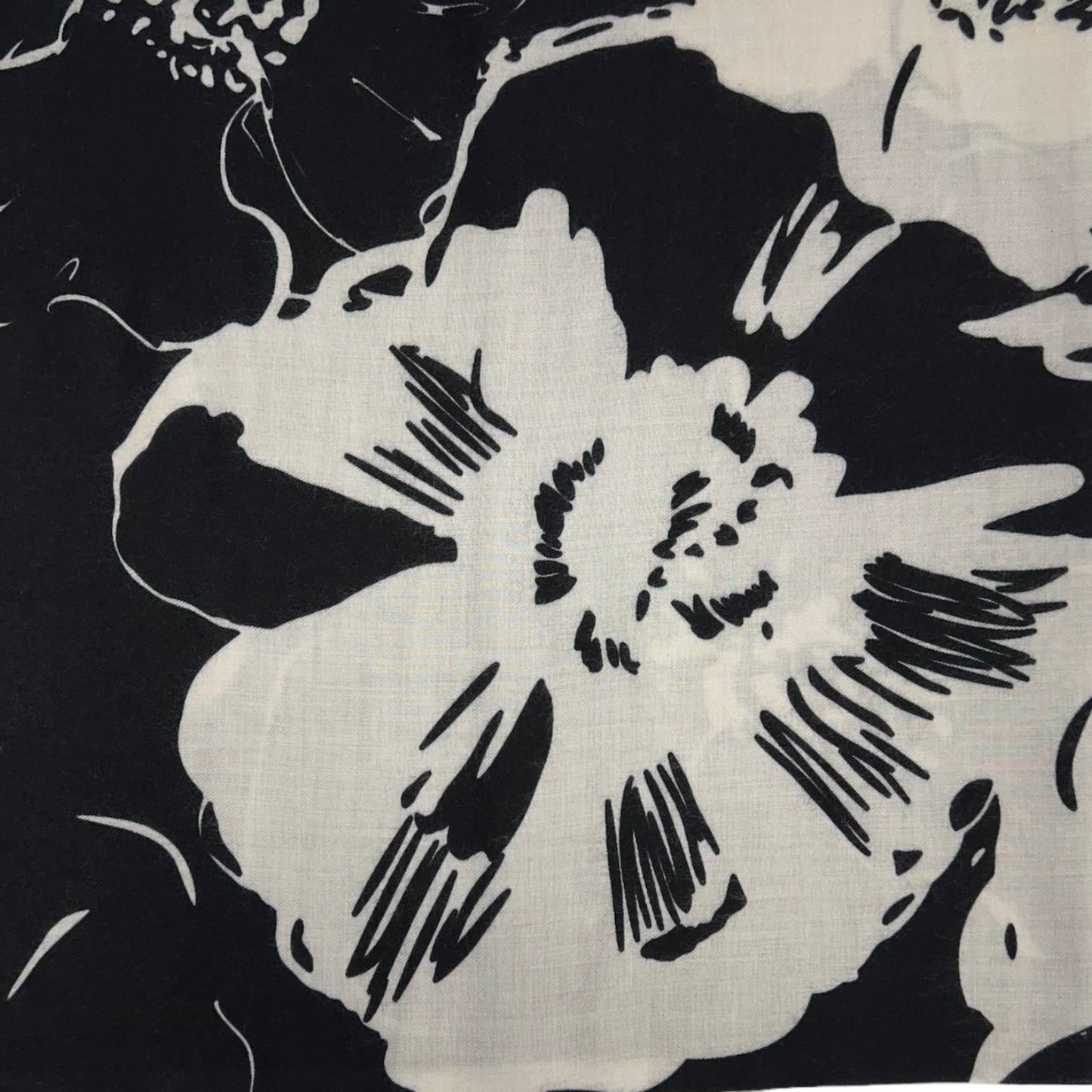 London Scarves - Flower sketch print on medium weight scarf