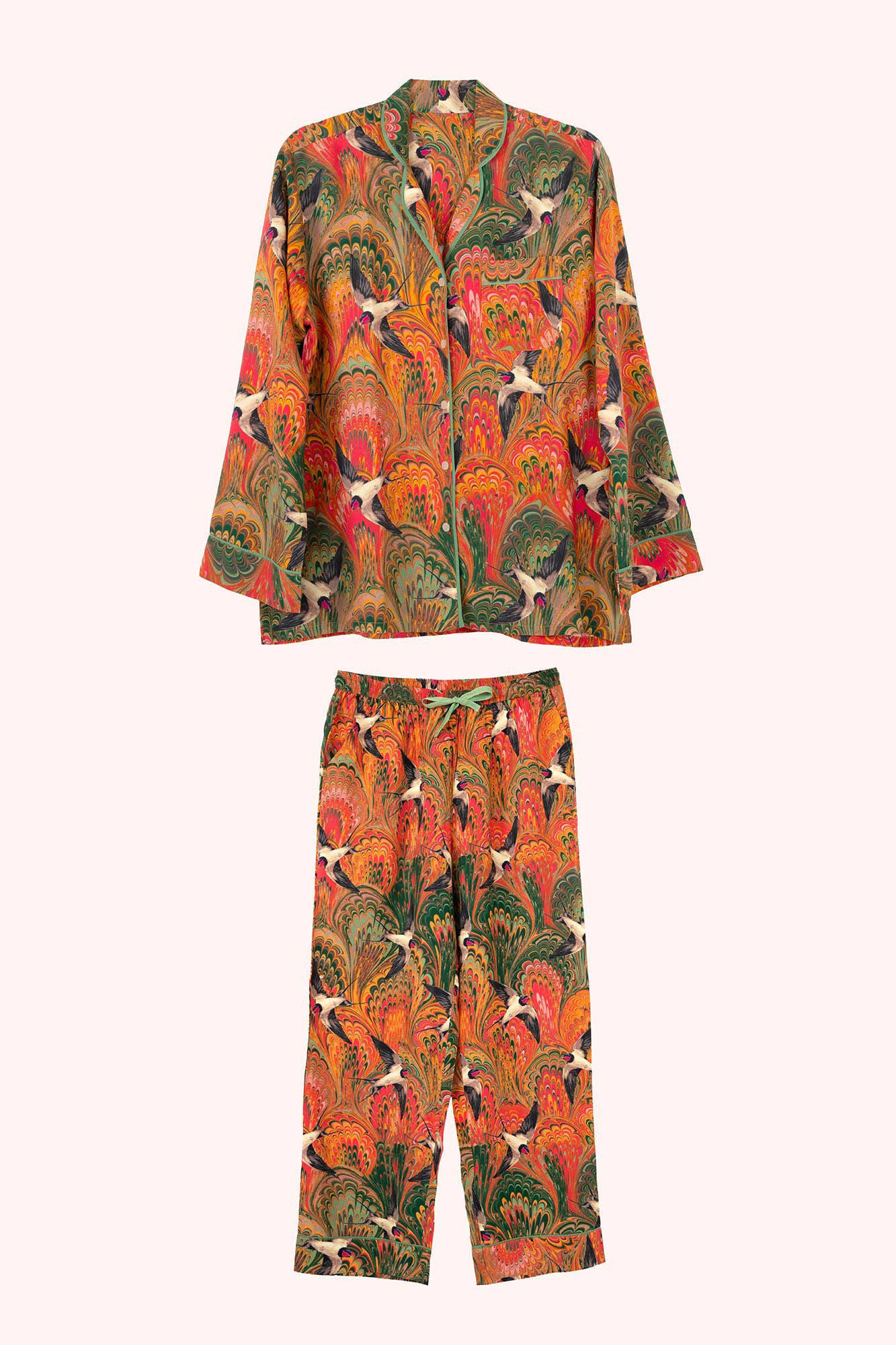 Powder Design inc - US - Supersoft Marbled Swallows Pyjamas - Medium