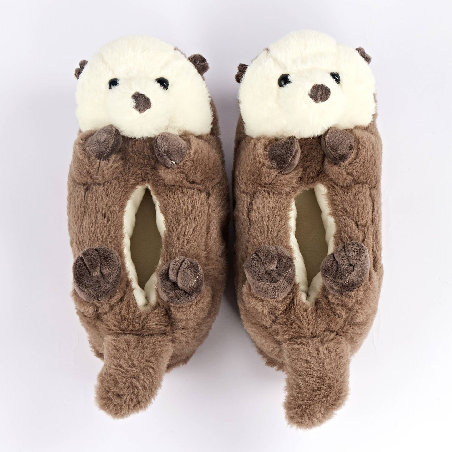 Oooh Yeah/Sock It Up/Oooh Geez Slippers - Abe the Otter | Women's Funny Fluffy Animal Cozy Slippers