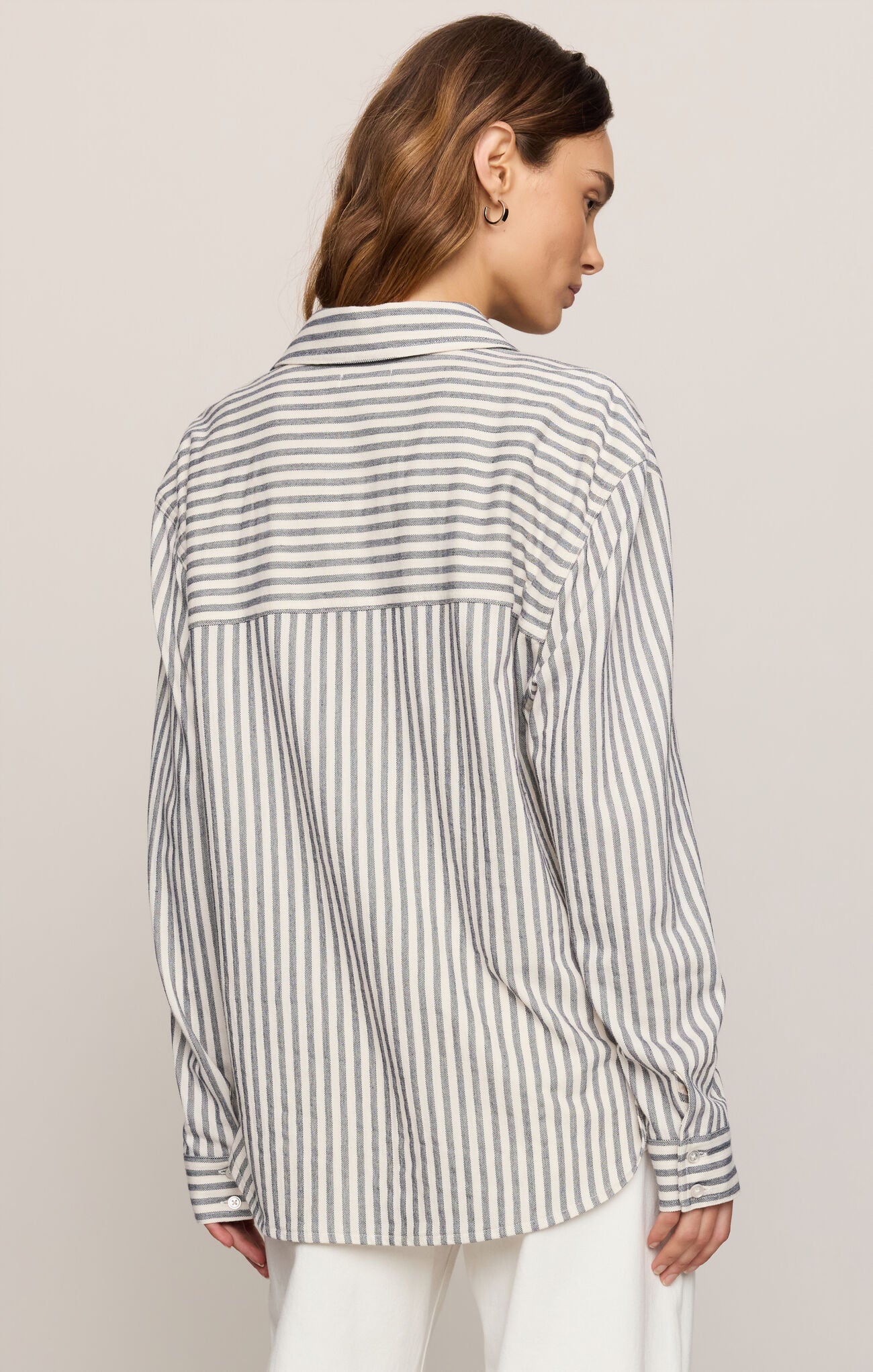REESE BUTTON UP STRIPE TOP
