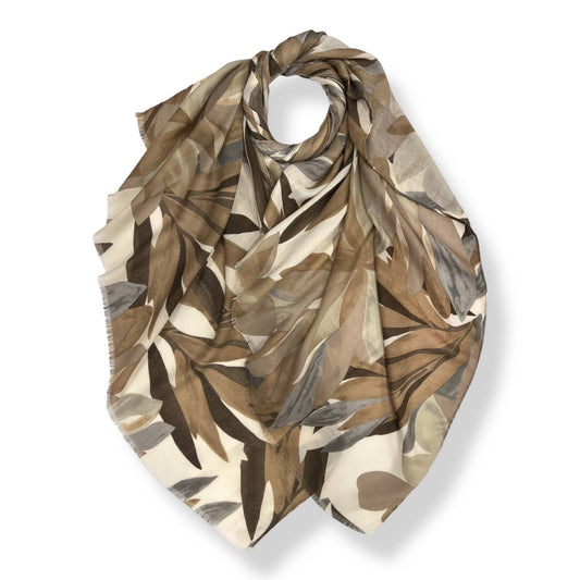 London Scarves - Big autumn leaves print