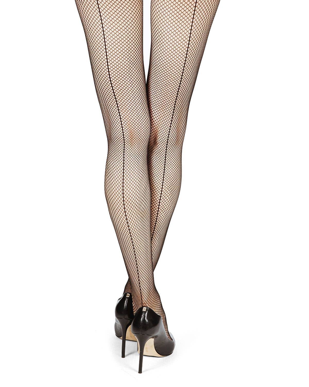 MeMoi Sexy Backseam Fishnet Tights - Infinity Classic