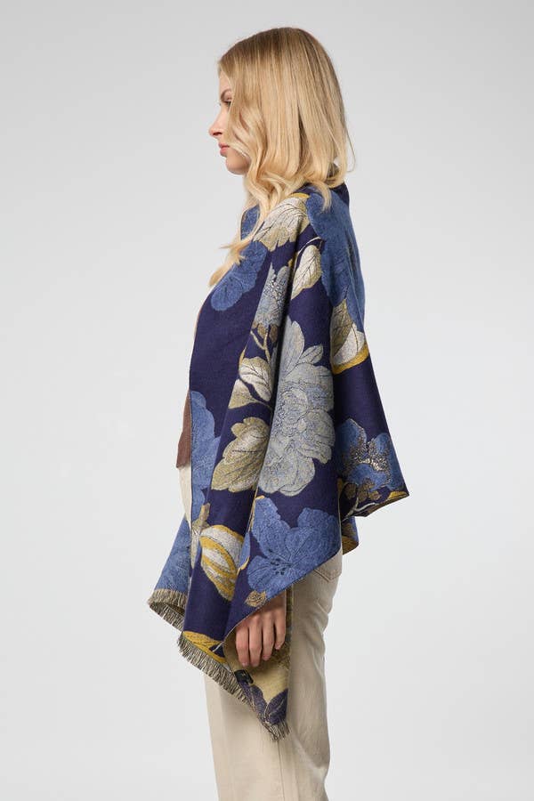 SAACHI - Gilded Floral Reversible Scarf