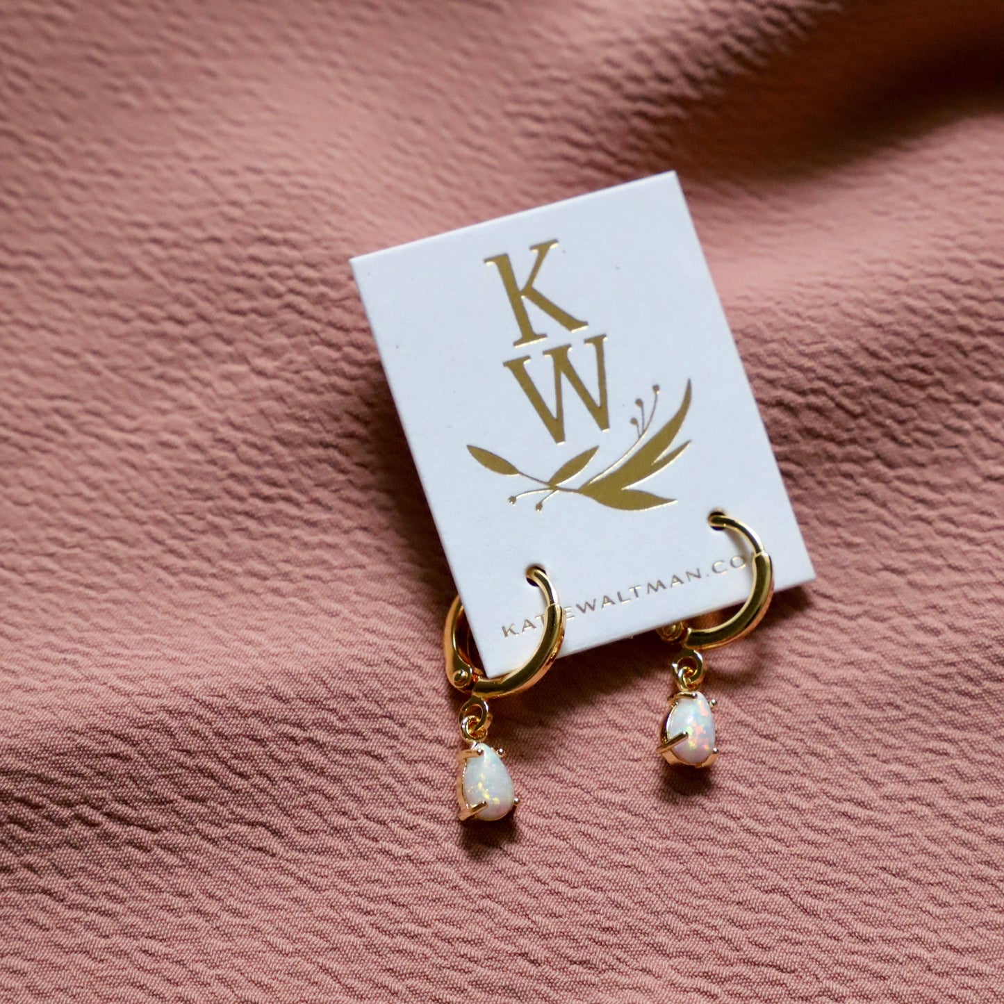 Katie Waltman Jewelry - MINIATURE OPALITE HUGGIES
