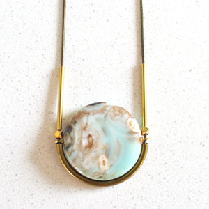 Ker-ij Jewelry - Arctic Terra Agate Cradle Necklace