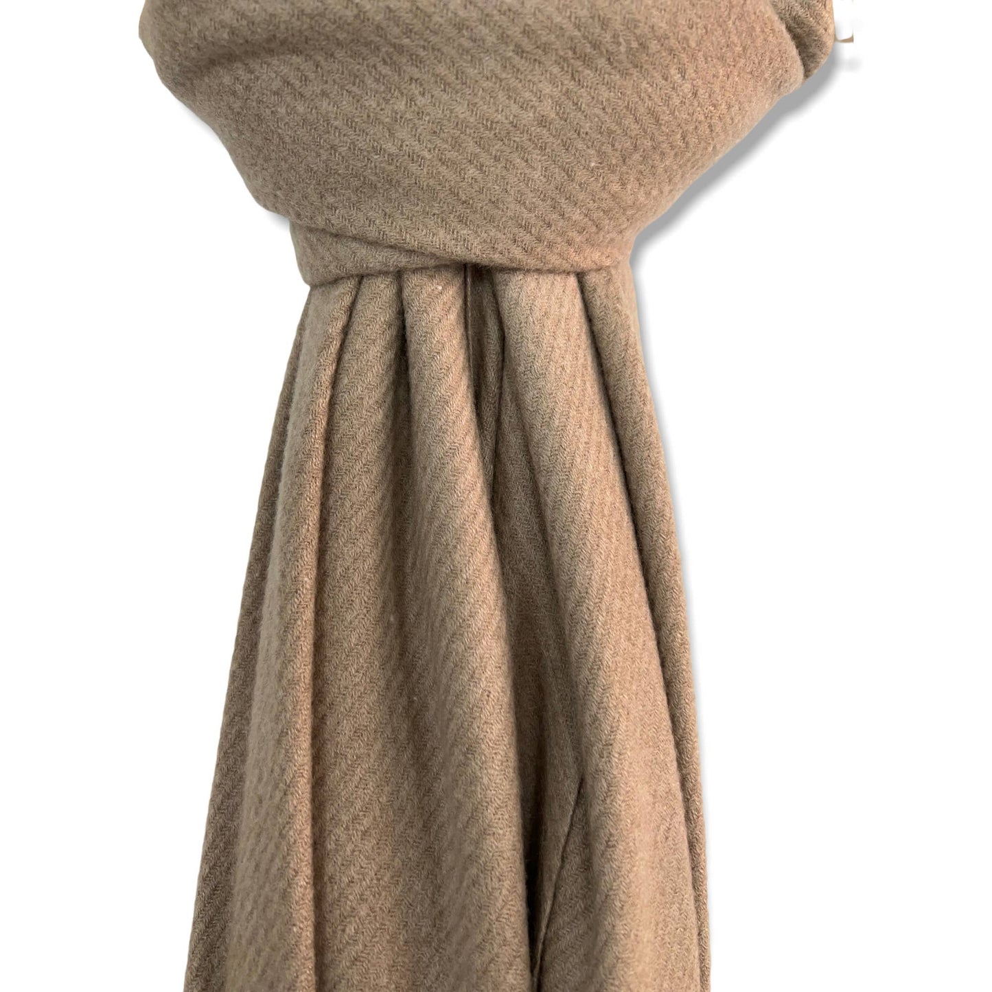London Scarves - Plain cashmere mix ribbed winter scarf with tassel