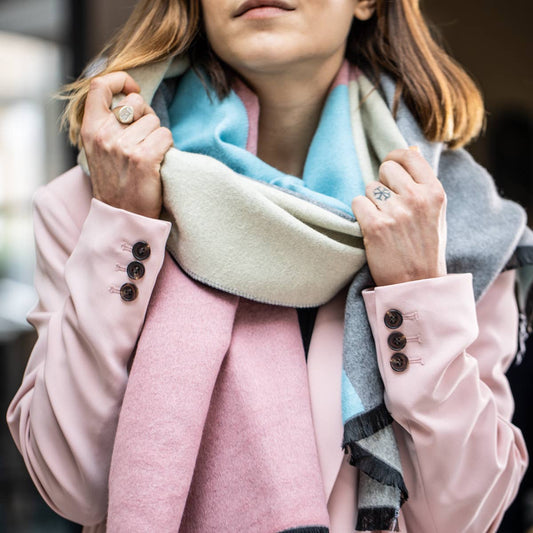 Studio Hop - Colourblock Cashmere & Modal Shawl