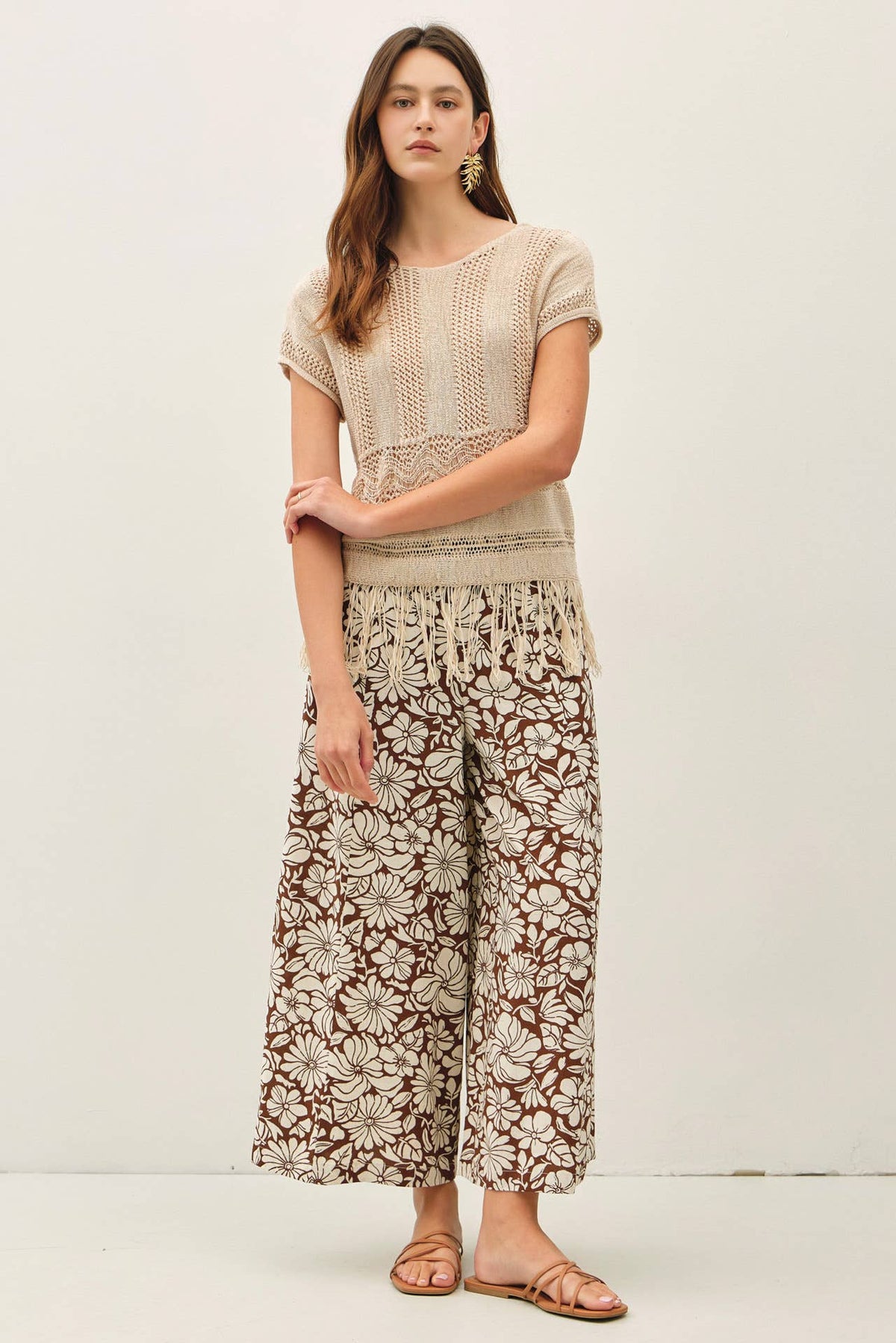 Be Cool - BLOOM WIDE LEG CROPPED PANTS
