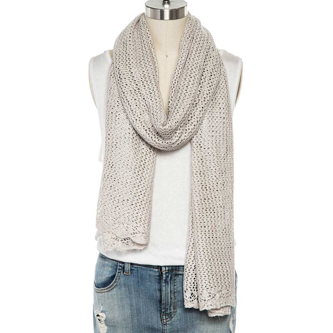 Artini Accessories - Cotton Blend Large Shawl Scarf