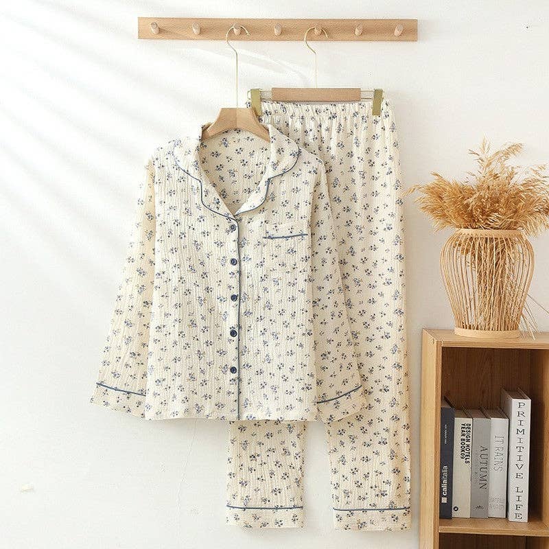Printed Long Sleeve Pajama Set