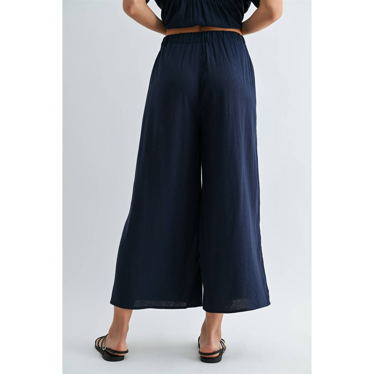 FUN2FUN - SIDE SLIT LINEN PANTS