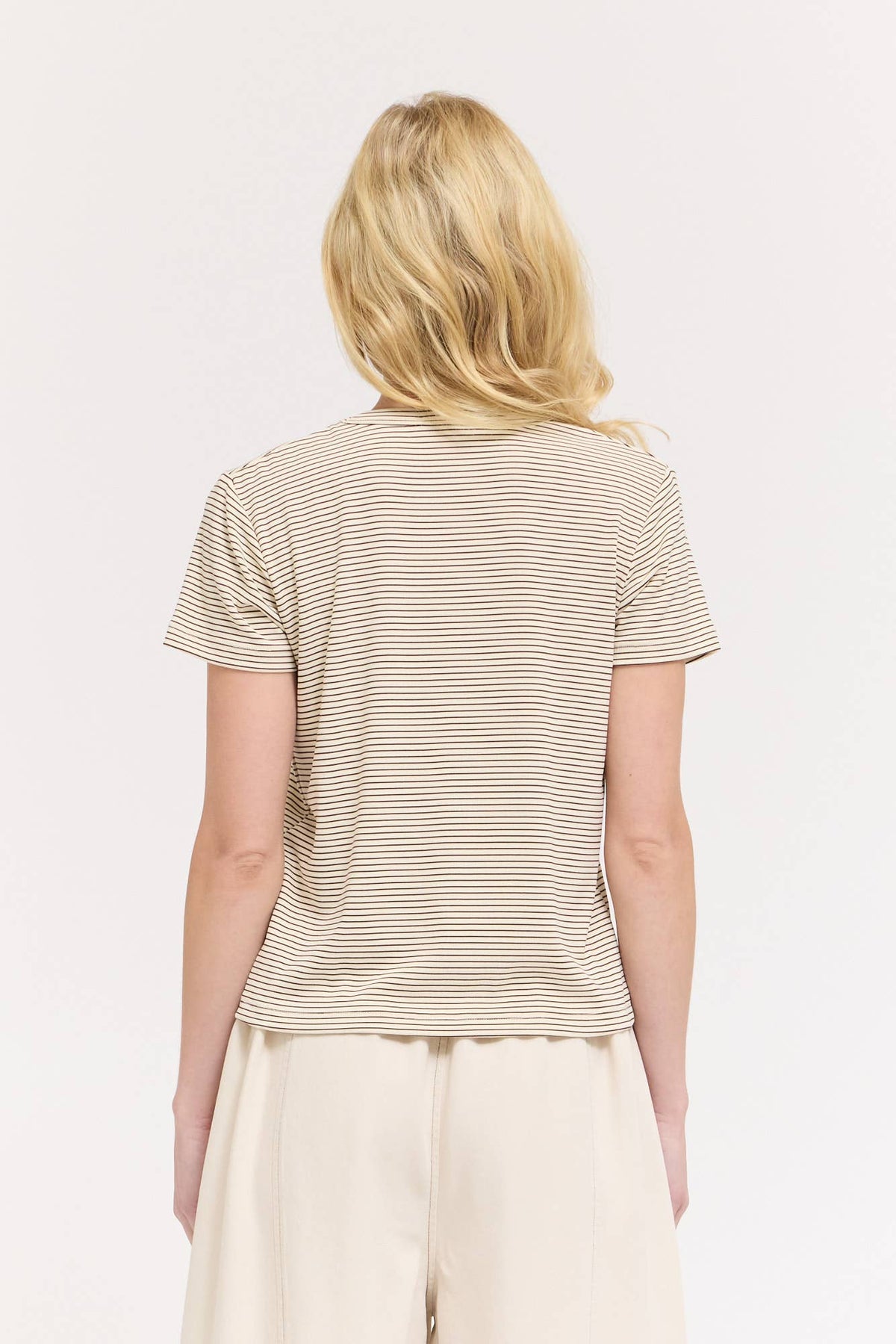 Grade & Gather - 42282 - STANDARD FIT STRIPE COTTON T SHIRT