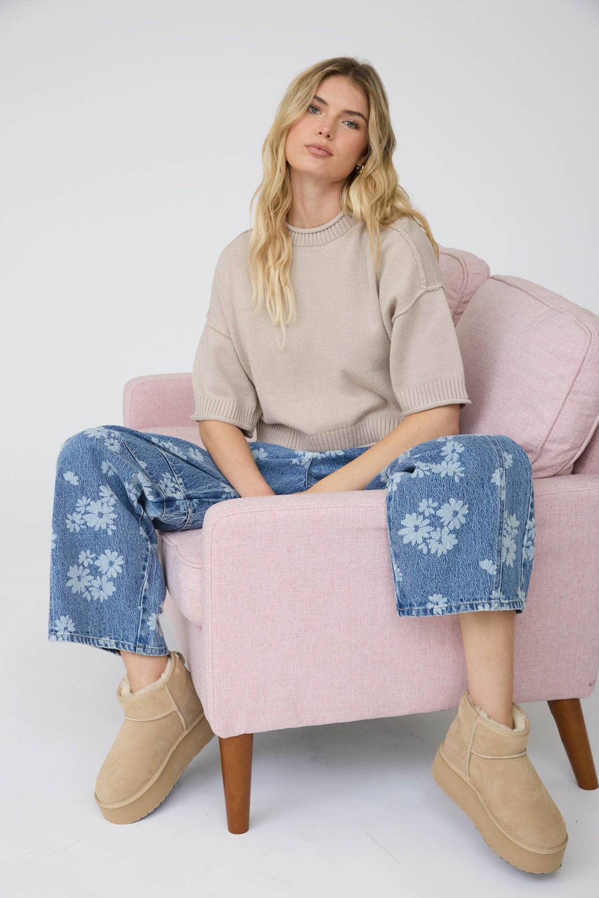 EXPOSED SEAM DROP SHOULDER SHORT SLEEVE PULLOVER - Blu Pepper