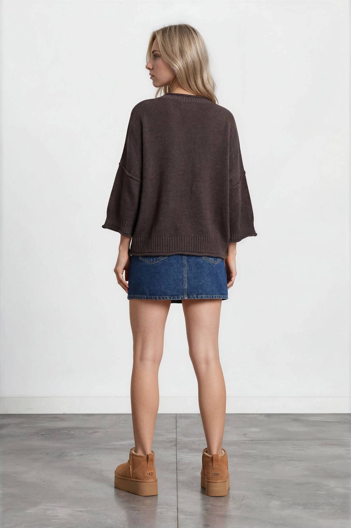EXPOSED SEAM DROP SHOULDER SHORT SLEEVE PULLOVER - Blu Pepper