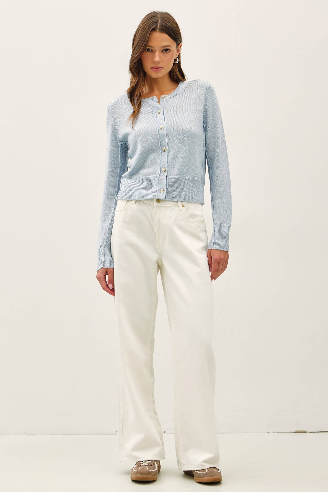 Be Cool -  WOOL BLENDED CLASSIC CUT BUTTON UP CARDIGAN