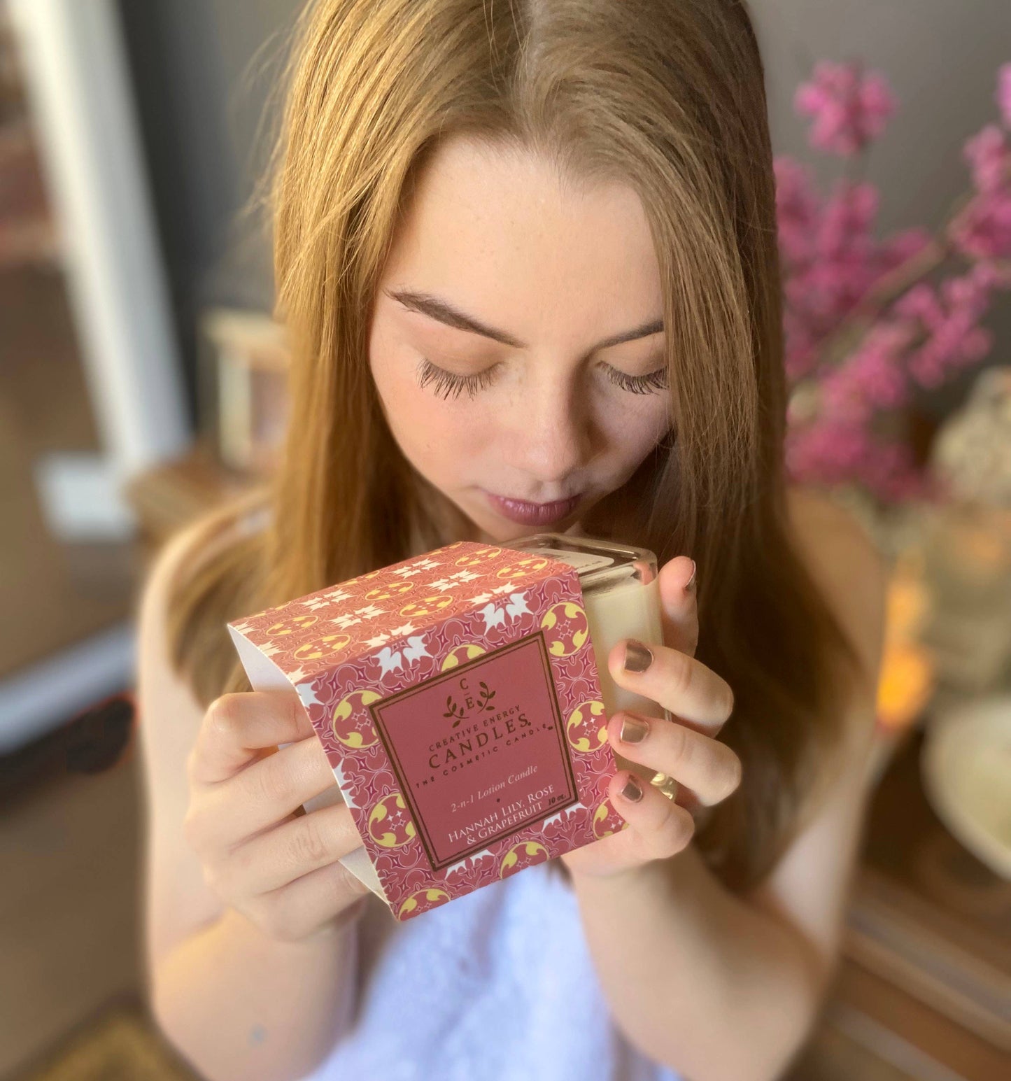 Creative Energy Candles - Hannah Lily, Rose & Grapefruit: 2-in-1 Soy Lotion Candle