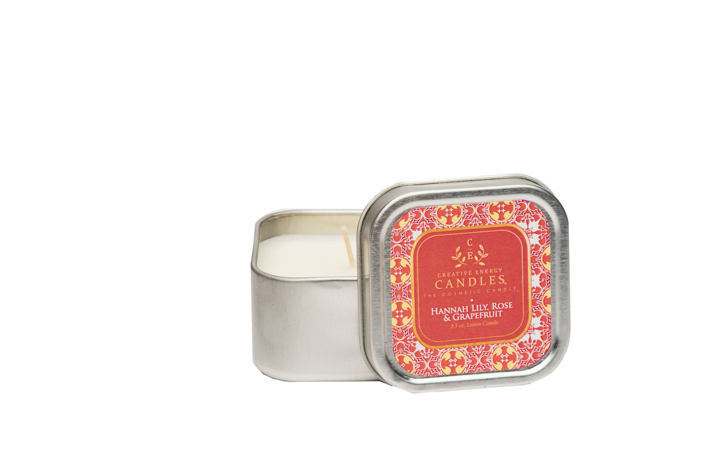 Creative Energy Candles - Hannah Lily, Rose & Grapefruit: 2-in-1 Soy Lotion Candle