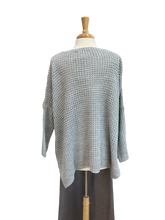 Load image into Gallery viewer, V-Neck Metallic Hi-Lo Sweater
