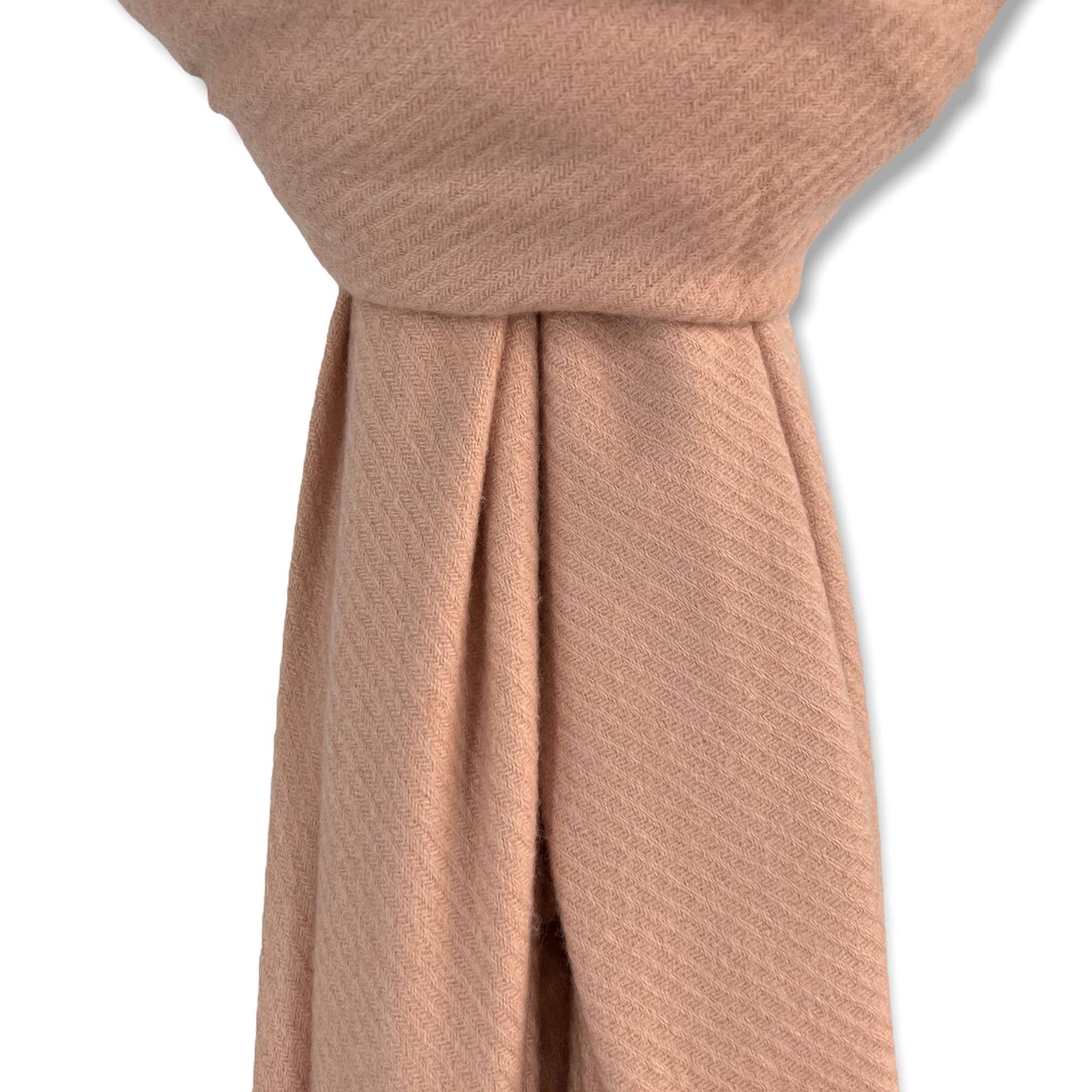 London Scarves - Plain cashmere mix ribbed winter scarf with tassel