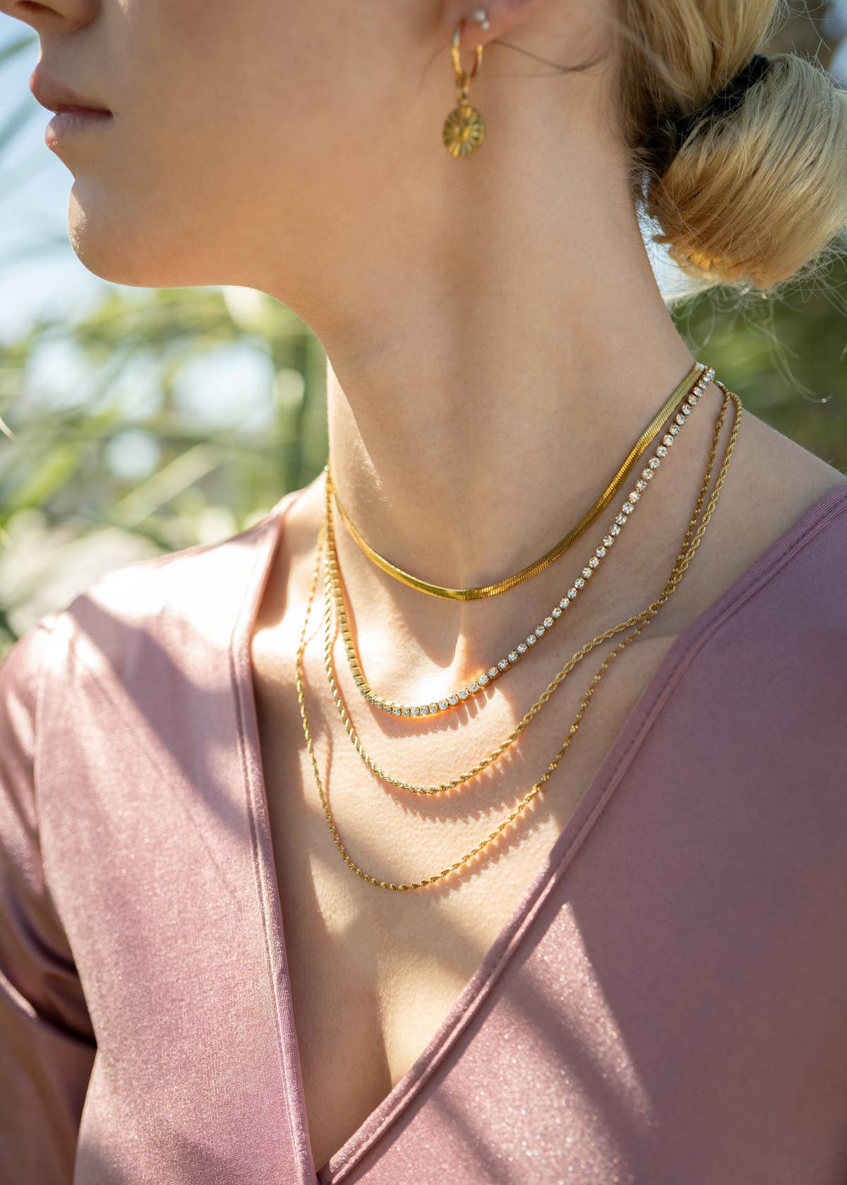 Gold Rope Chain Necklace - WJW