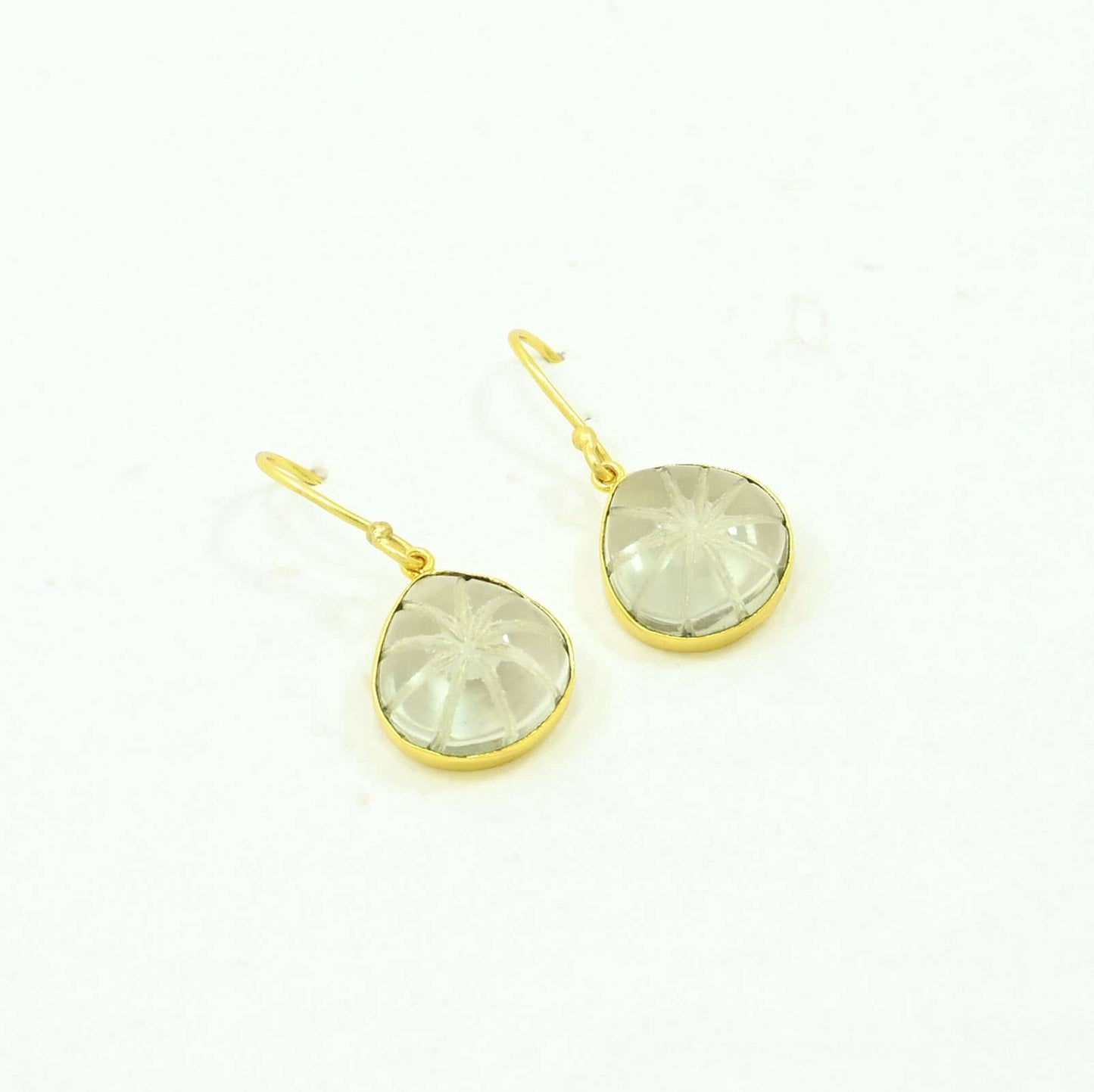 Schmuckoo Berlin - Harper Earring Gold Plated - Natural Green Amethyst