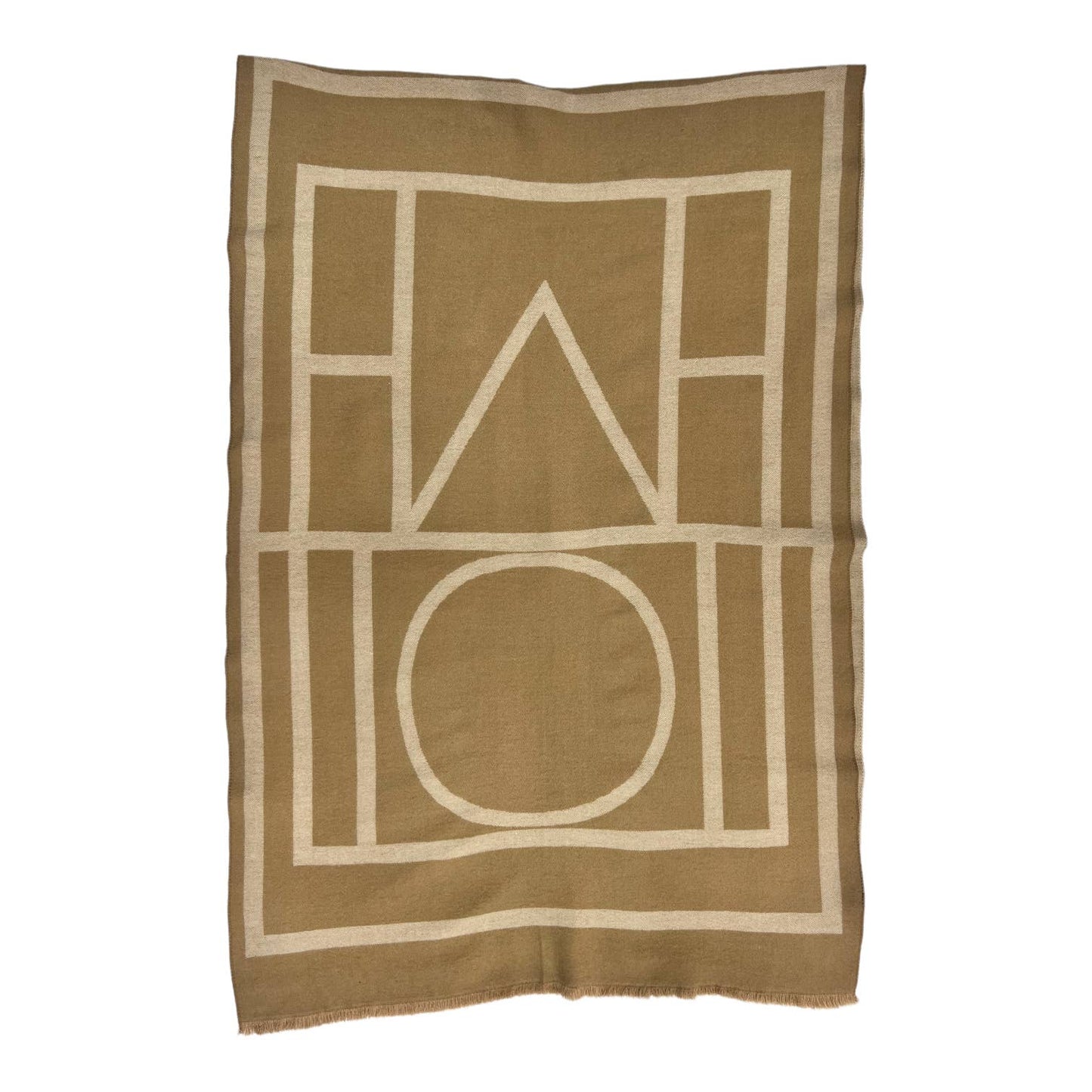 London Scarves - Black Geometric print cashmere blend winter scarf