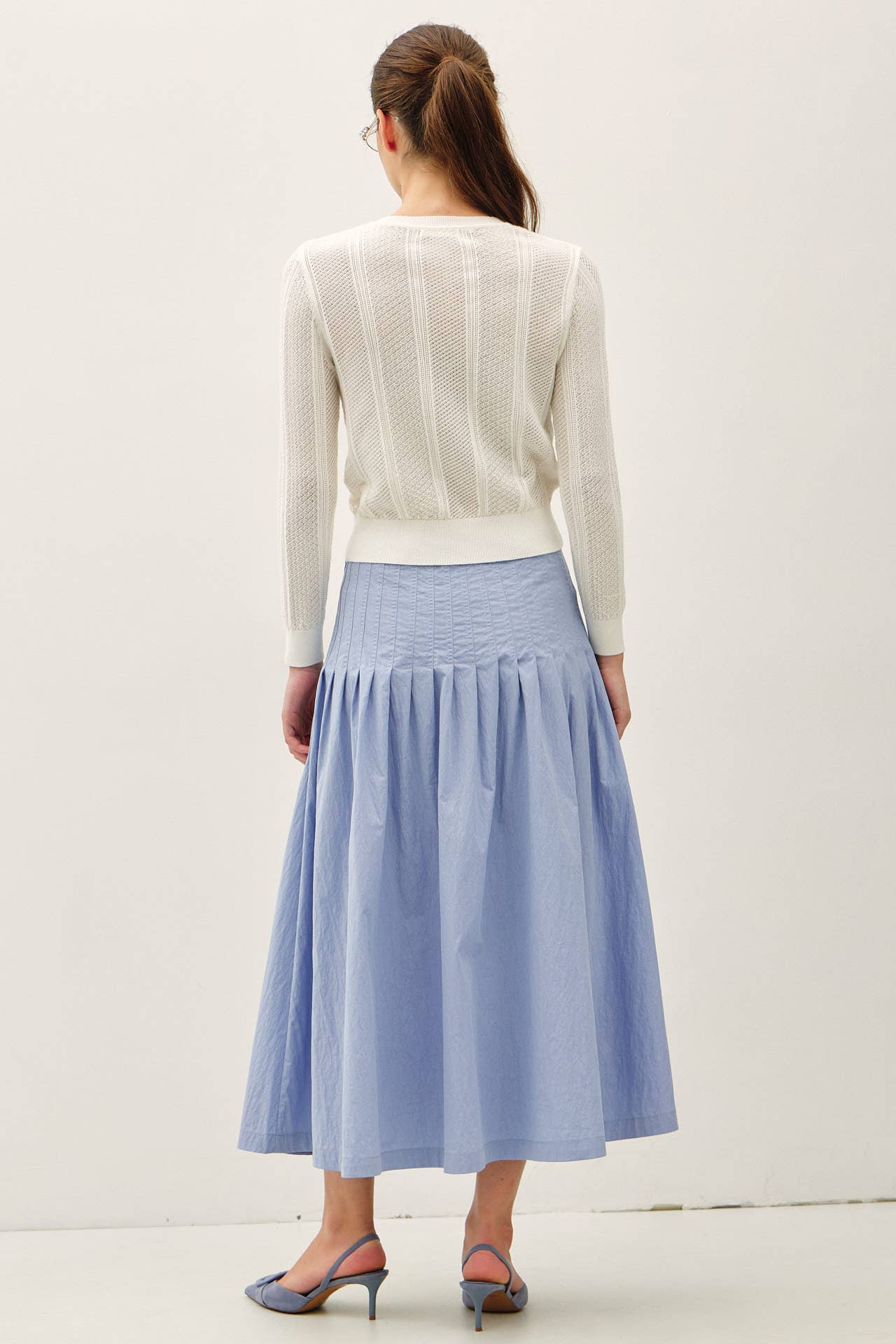 Be Cool - POINTELLE CROPPED SLIM CARDIGAN